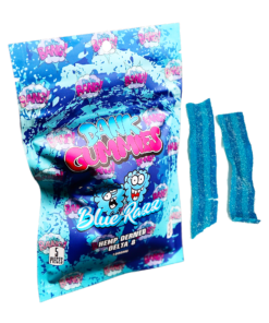 Delta-8 Dank Gummies – Blue Raspberry Gummy Belts 1000mg