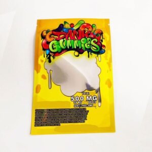 DANK GUMMIES 500MG MYLAR BAG YELLOW-PACKAGING